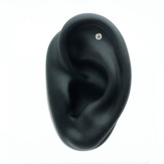 Bezel Set Diamond Cartilage Earring with Flat Back