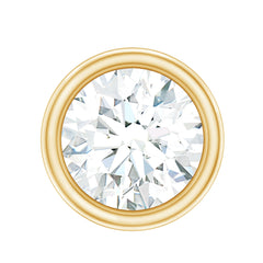 Bezel Set Diamond Cartilage Earring with Flat Back