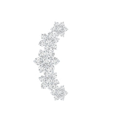 Diamond Flower Ear Crawler Earring
