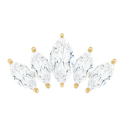 Certified Marquise Cut Diamond Helix Earring for Women
