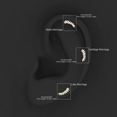 Diamond Wing Crawler Earring for Helix Piercing