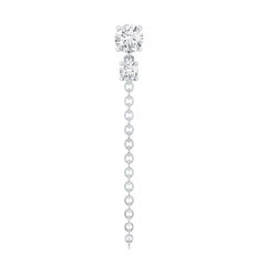 Certified Diamond Chain Drop Earring for Helix Piercing