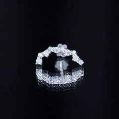 Round Cut Moissanite Ear Crawler Earring for Helix Piercing