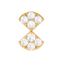 Genuine Diamond Bow Earring for Tragus Piercing