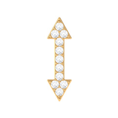 Natural Diamond Arrow Tragus Earring in Gold