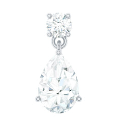 Moissanite Teardrop Earring for Helix Piercing