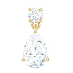 Moissanite Teardrop Earring for Helix Piercing