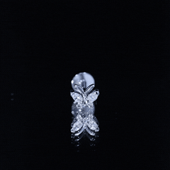 Marquise Moissanite Butterfly Cartilage Earring