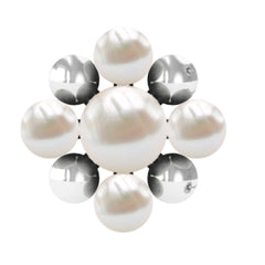 Real Freshwater Pearl and Beaded Flower Cartilage Earring