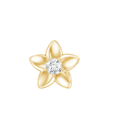 Nature Inspired Diamond Earring for Conch Piercing