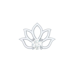 Nature Inspired Diamond Lotus Earring