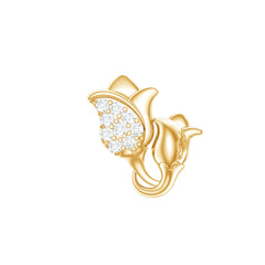 Diamond Floral Earring for Helix Piercing
