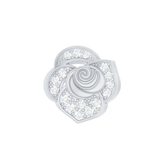 Certified Diamond Floral Earring for Helix Piercing