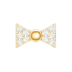 Diamond Bow Earring for Helix Piercing