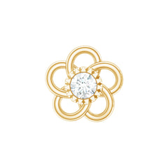 Diamond Flower Earring for Cartilage Piercing