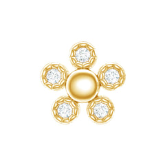 Diamond Floral Cartilage Earring