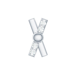 Simple Diamond X Earring for Tragus Piercing