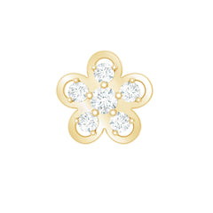 Diamond Floral Helix Earring for Women