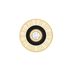 Diamond Clock Earring for Cartilage Piercing