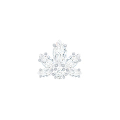 Marquise Diamond Lotus Earring for Upper Lobe Piercing