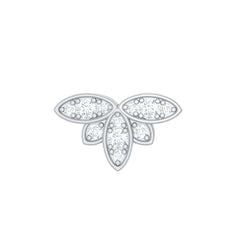 Diamond Flower Earring for Second Lobe Piercing
