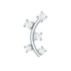 Diamond Curved Crawler Earring