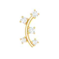 Diamond Curved Crawler Earring
