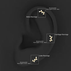 Diamond Curved Crawler Earring