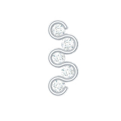 Diamond Zig Zag Bubble Crawler Earring