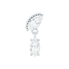 Certified Marquise Diamond Drop Earring for Helix Piercing