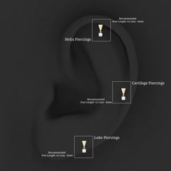 Diamond Drop Earring for Helix Piercing