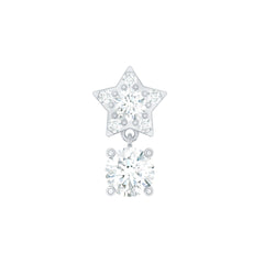 Star Diamond Drop Earring for Helix Piercing