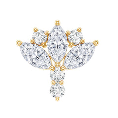 Diamond Lotus Cartilage Earring