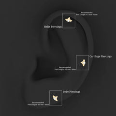 Minimalist Diamond Floral Earring for Cartilage Piercing