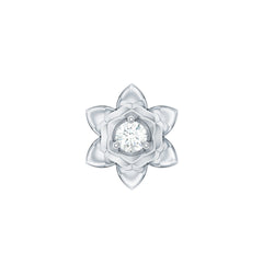 Diamond Lotus Flower Earring for Helix Piercing