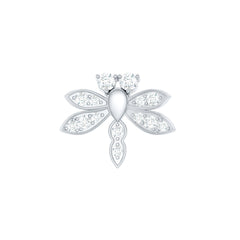 Diamond Dragon Fly Earring for Helix Piercing