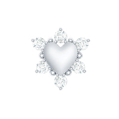 Diamond Heart Upper Lobe Earring