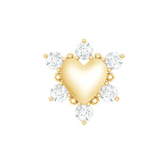 Diamond Heart Upper Lobe Earring