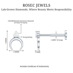 Diamond Minimalist Earring for Helix Piercing