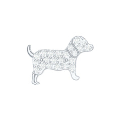 Adorable Diamond Puppy Earring for Helix Piercing