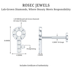 Diamond Key Shape Tragus Earring