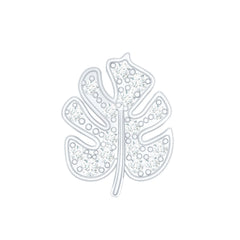 Diamond Leaf Earring for Cartilage Piercing