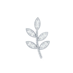 Diamond Leaf Earring for Helix Piercing