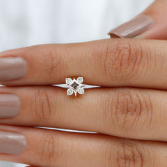 Round Moissanite Star Earring for Helix Piercing