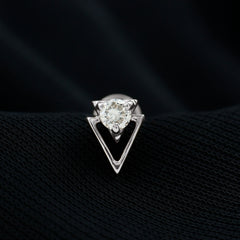 Certified Moissanite Triangle Tragus Earring