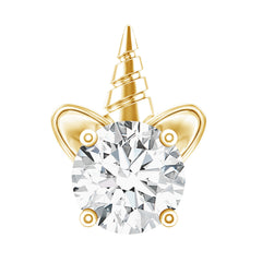 Cute Moissanite Unicorn Helix Earring for Women