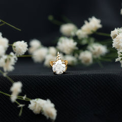 Cute Moissanite Unicorn Helix Earring for Women