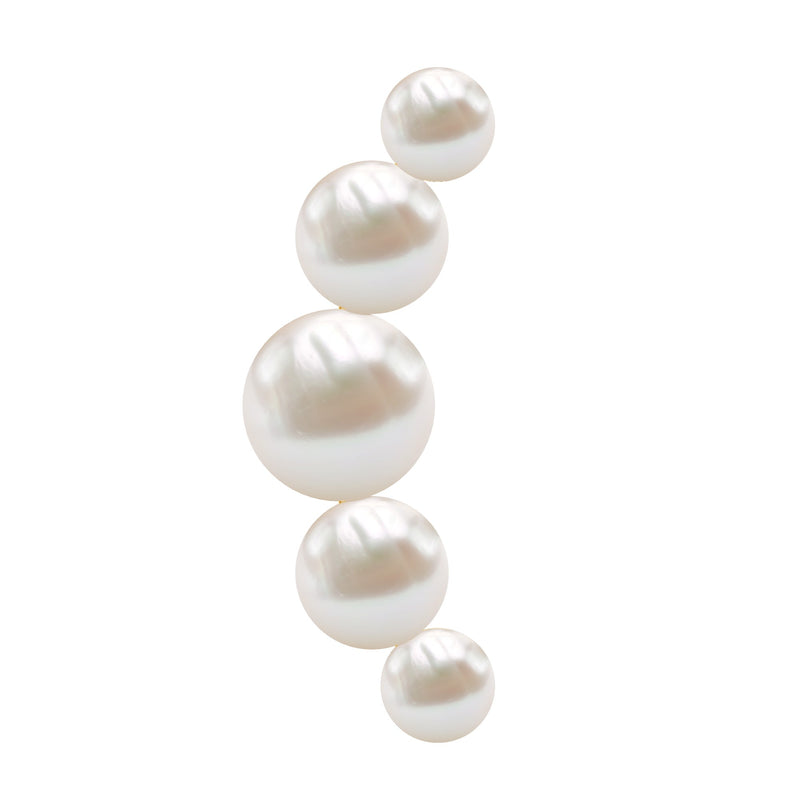 Round Freshwater Pearl Crawler Earring for Women