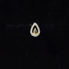 Certified Real Diamond Teardrop Helix Earring