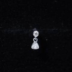 Genuine Diamond Drop Earring for Helix Piercing